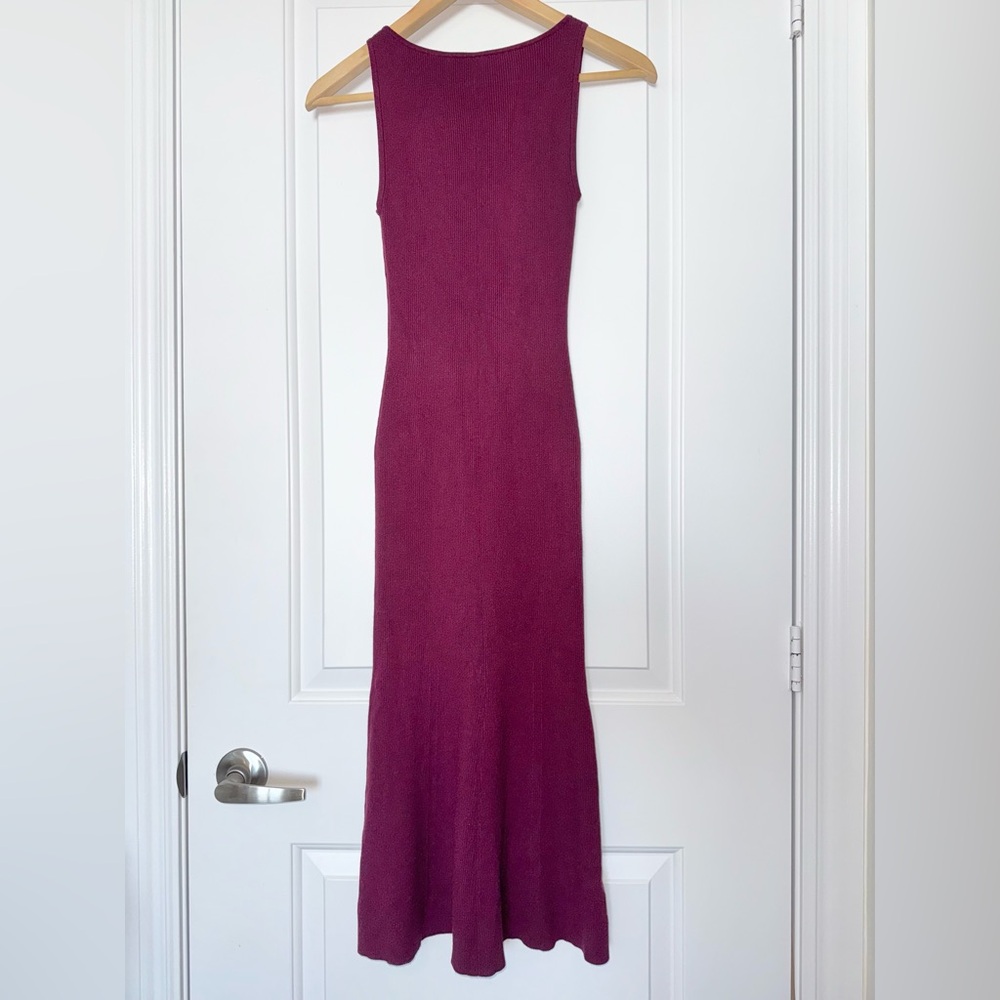 Aritzia Wilfred Tierra Dress, spiced burgundy, body-con dress, 2xs - Picture 11 of 15